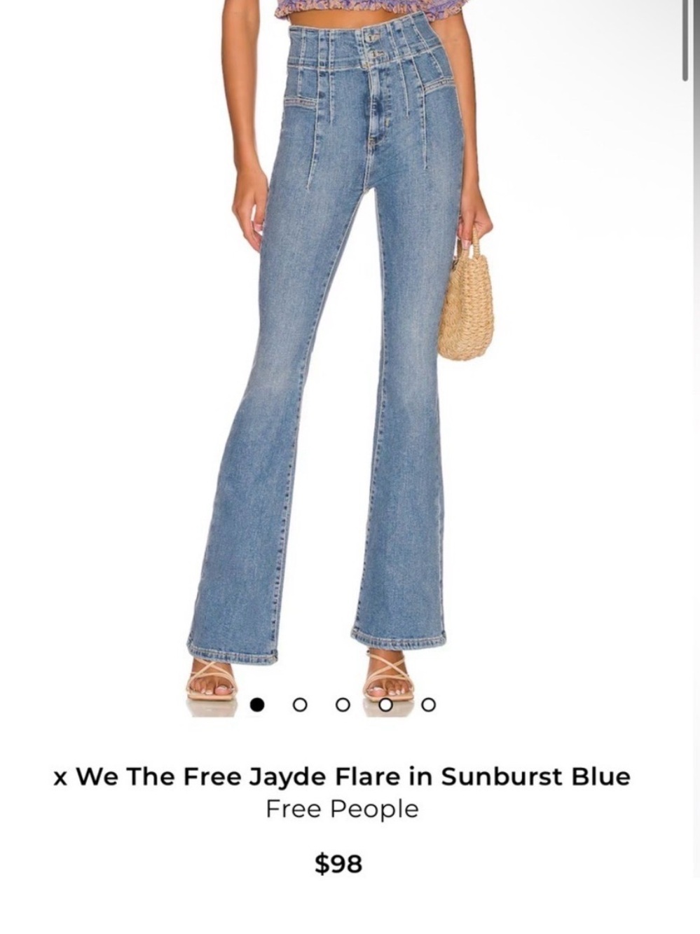 We the Free High-Rise Flare Jeans in Light Blue Denim